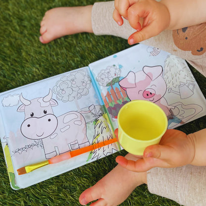 Libro da colorare con l'acqua – Segui le linee! Colorare con l'acqua tra arcobaleni e natura, riutilizzabile (8 pagine, 6-24 mesi)
