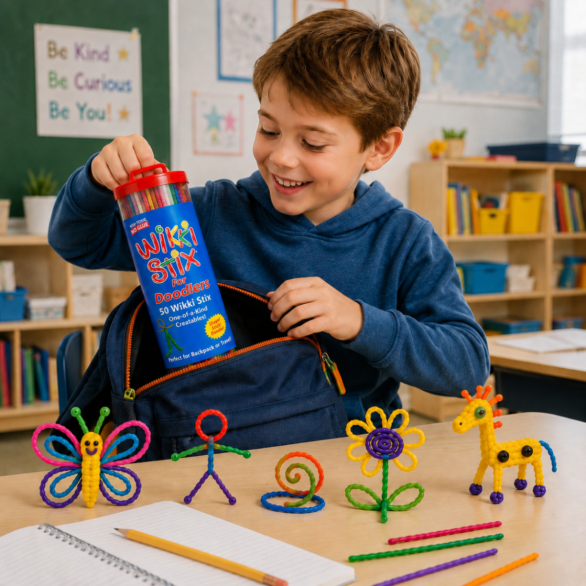 Wikki Stix Cordincette cerate magiche (set da 50 pezzi, 3+ anni)
