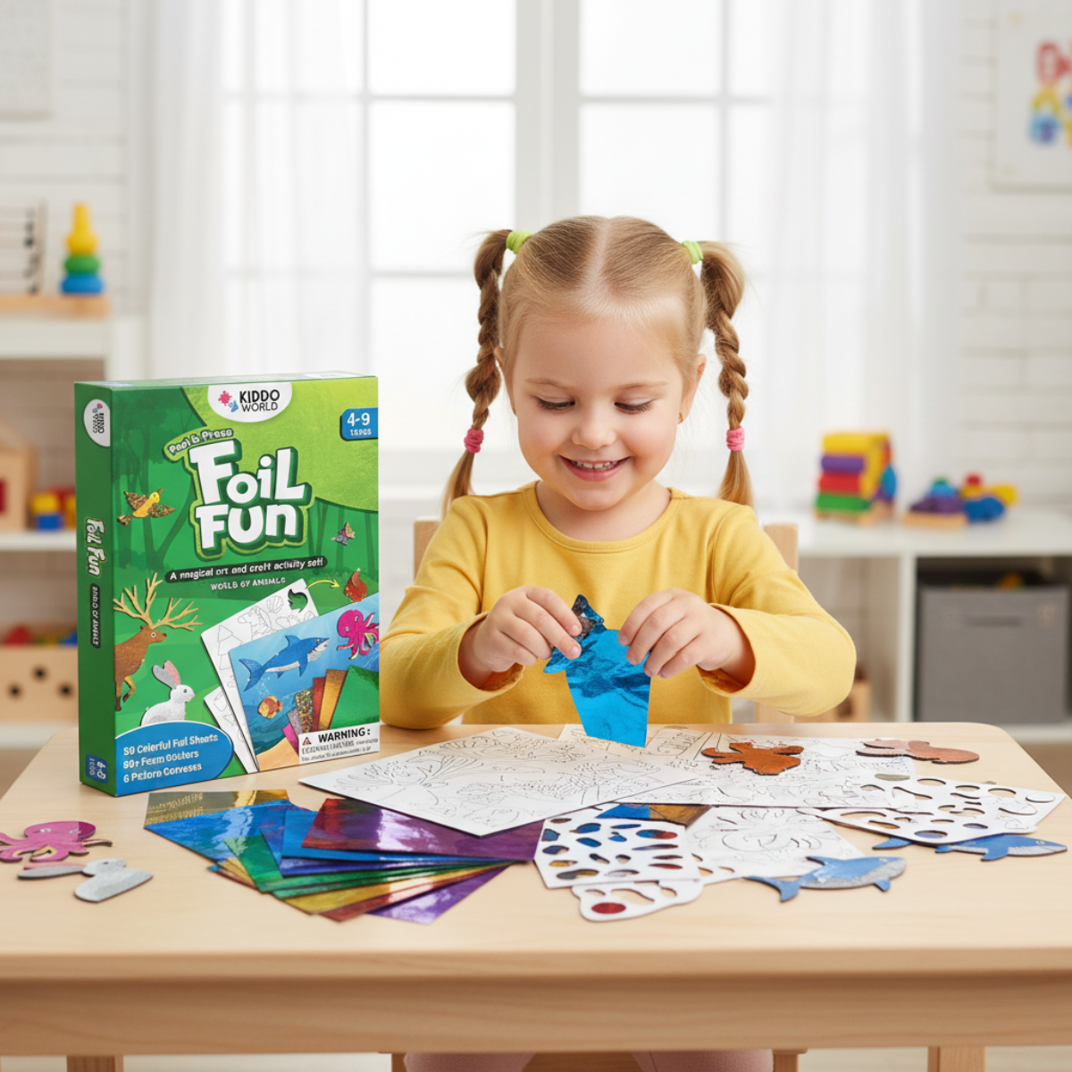 Foil Fun | Crea animaletti con foglietti luminosi senza disordine – per bambini dai 3+ anni in su