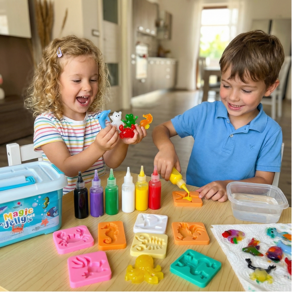 PACCHETTO TOPSELLER: Magic Water Squishies & Pom Pom Kit