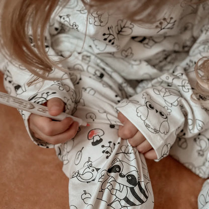 Pigiama Bambini Due Pezzi Colorami – Animali del Bosco (4+ anni)