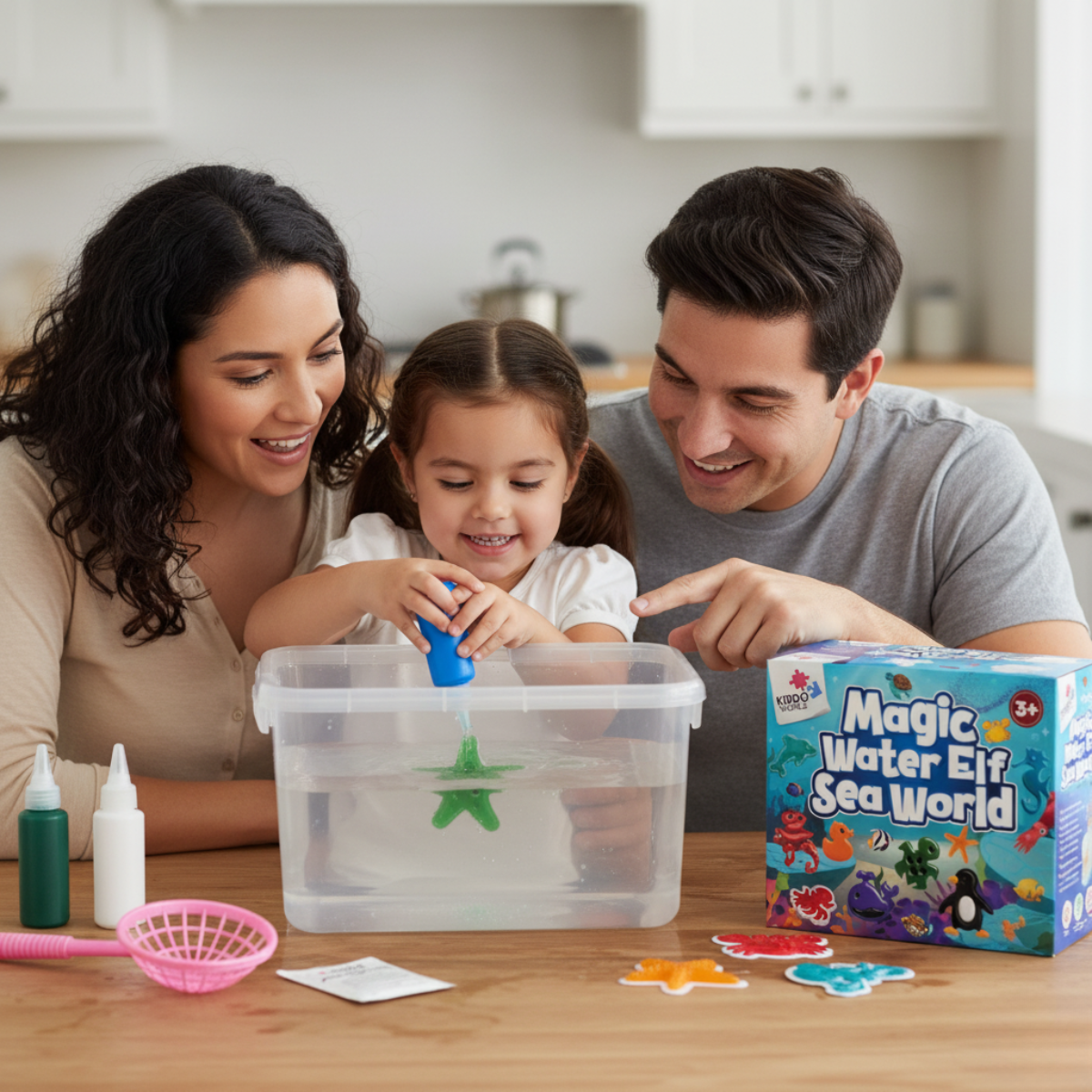 Folletto d’acqua magico – Mondo marino | 4, 8 o 12 colori, per bambini dai 2+ anni