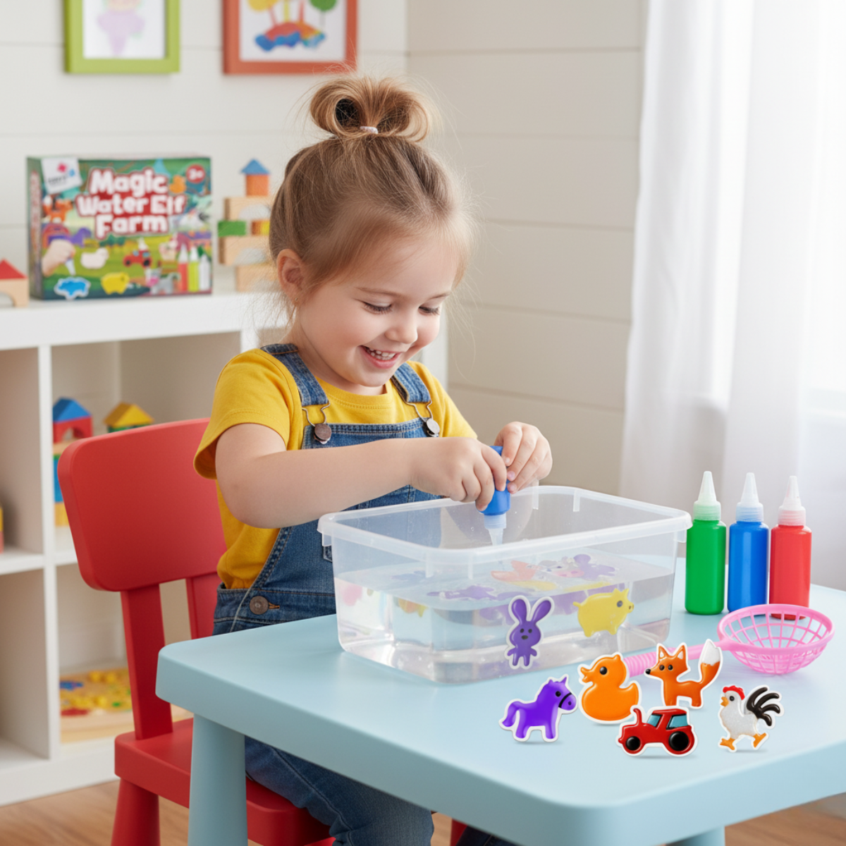 Folletti magici dell’acqua – Fattoria | 4, 8 o 12 colori, per bambini dai 2+ anni