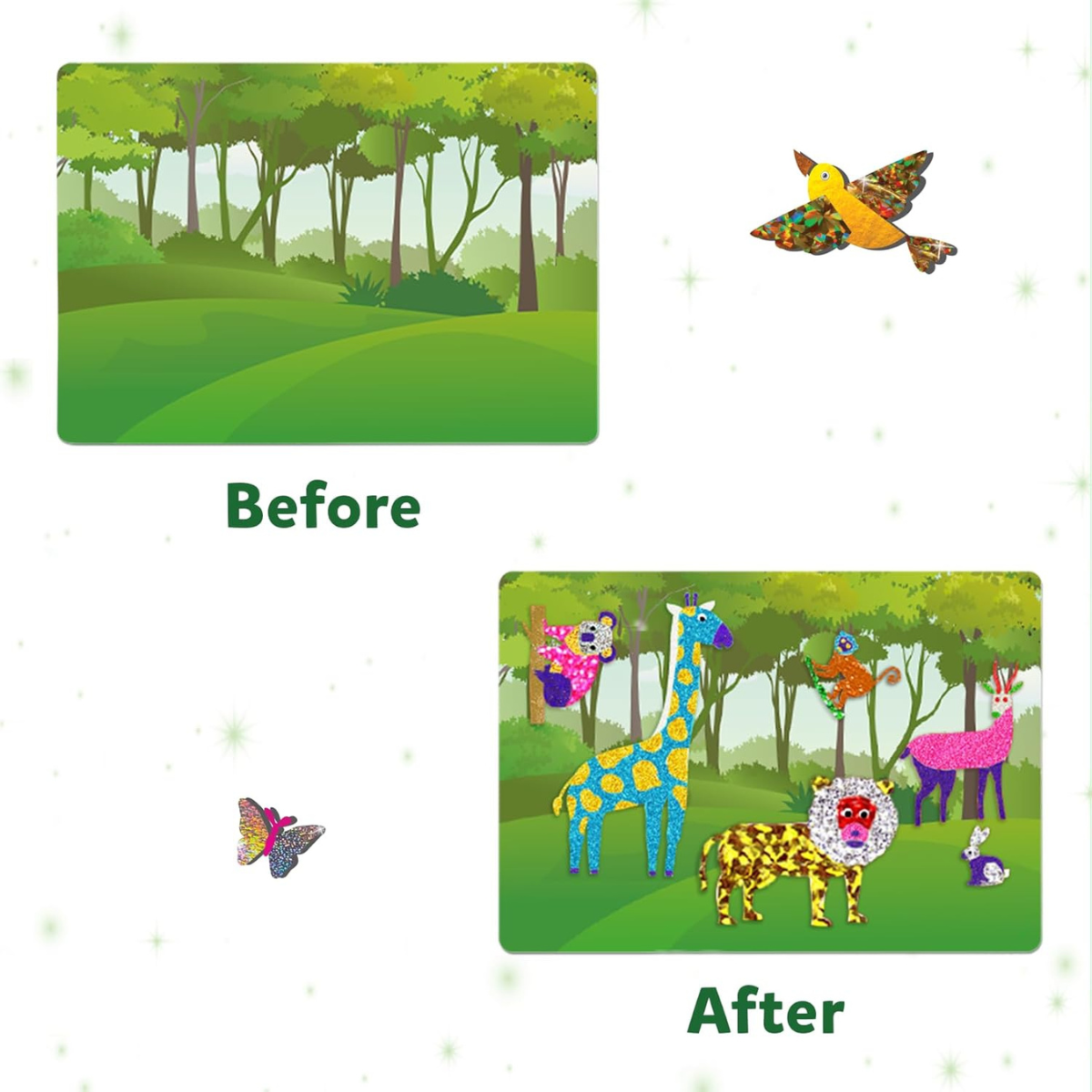 Foil Fun | Crea animaletti con foglietti luminosi senza disordine – per bambini dai 3+ anni in su