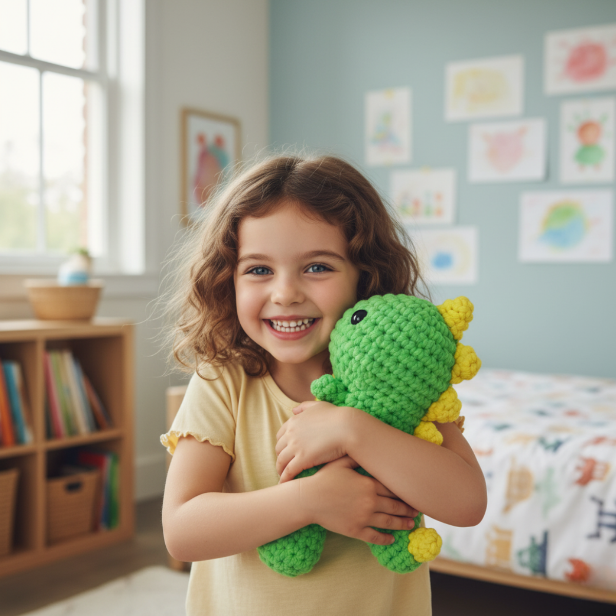 Splendido kit per uncinetto per principianti | Dino Oscar per piccoli e grandi creativi, per bambini dai 8+ anni