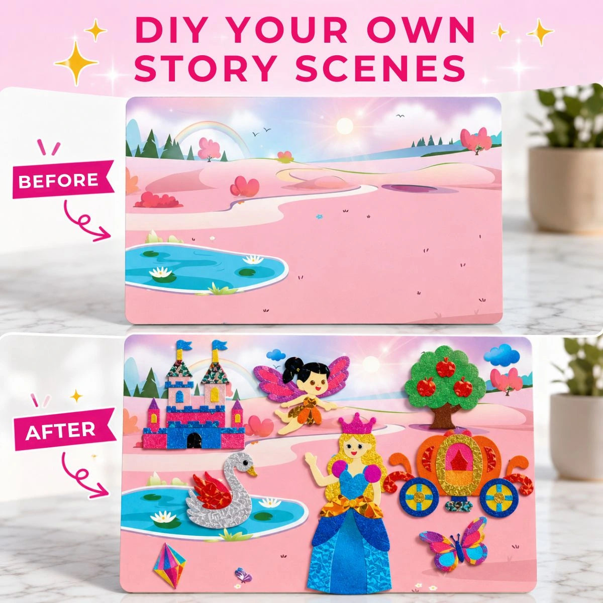 Foil Fun: Unicorni e Principesse – Crea opere scintillanti senza colla e senza disordine! (4+ anni)