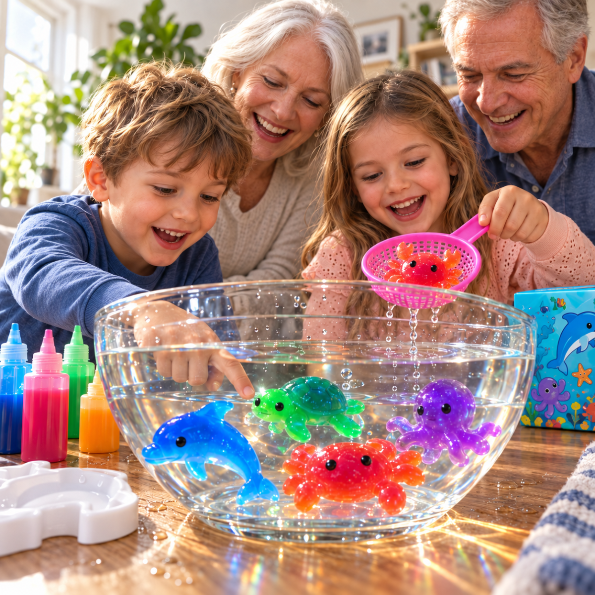 Magic Water Squishies – Kit creativo per creare figure 3D | 3+ anni