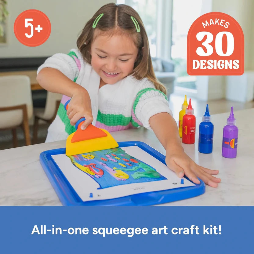Squeegee Art – Crea opere arcobaleno con una semplice spatola, senza pennelli