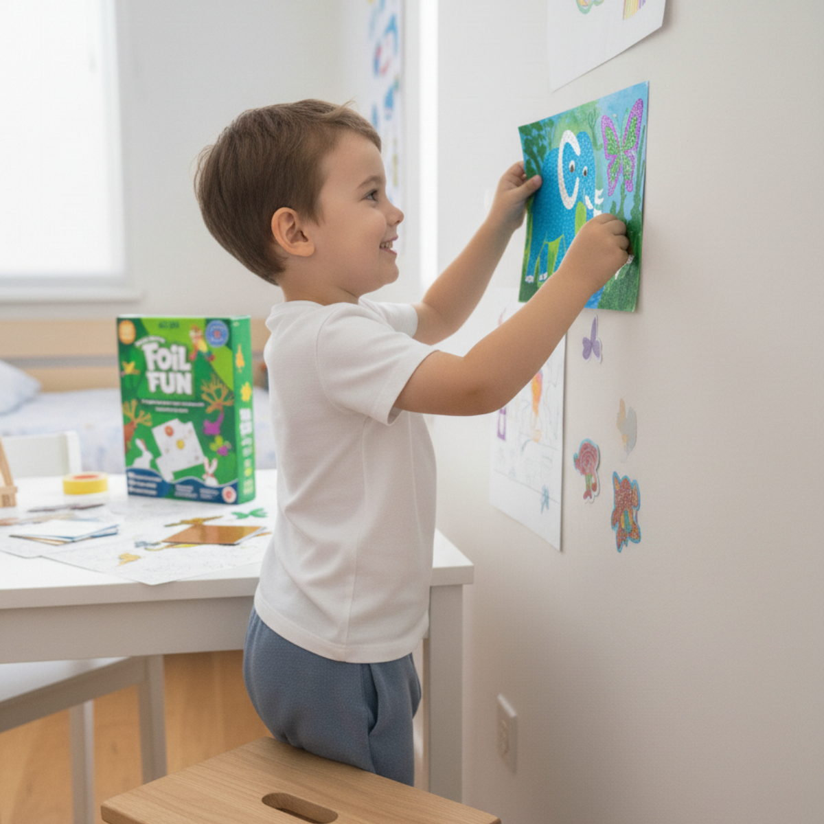 Foil Fun | Crea animaletti con foglietti luminosi senza disordine – per bambini dai 3+ anni in su