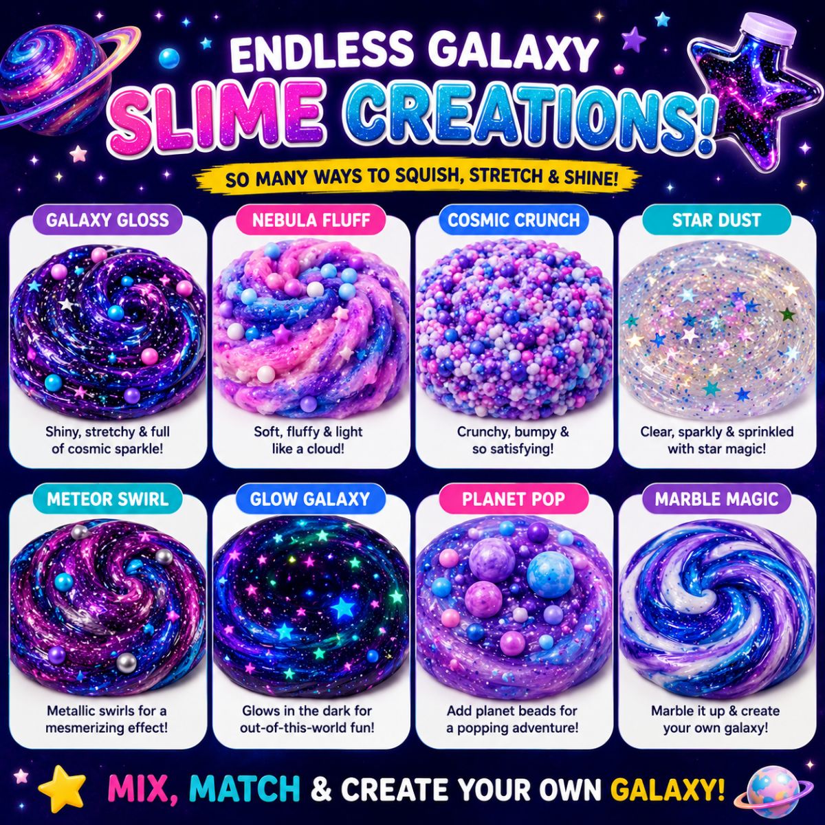 DIY Slime Squishies – Galassia (4+ anni)