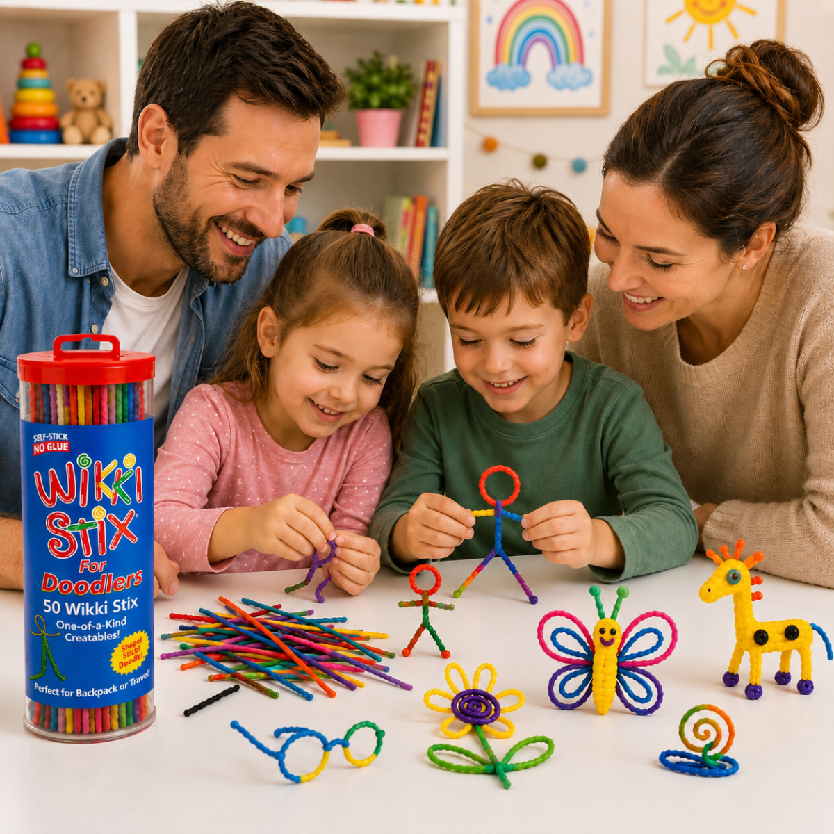 Wikki Stix Cordincette cerate magiche (set da 50 pezzi, 3+ anni)