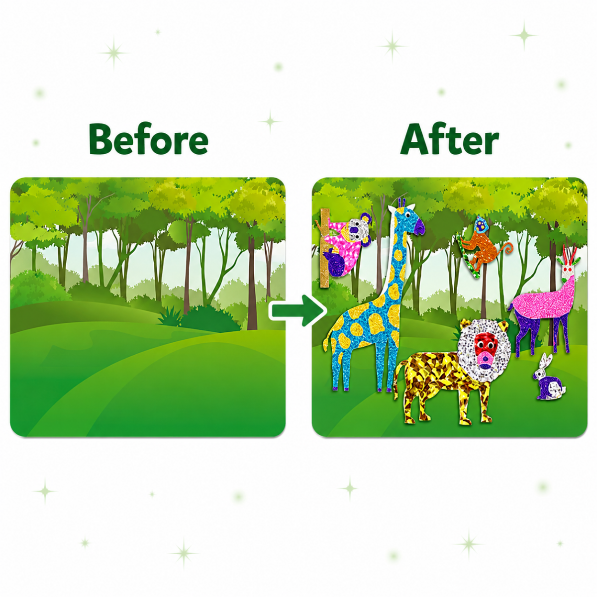 Foil Fun: Mondo degli Animali – Crea animali scintillanti in pochi passaggi! (4+ anni)