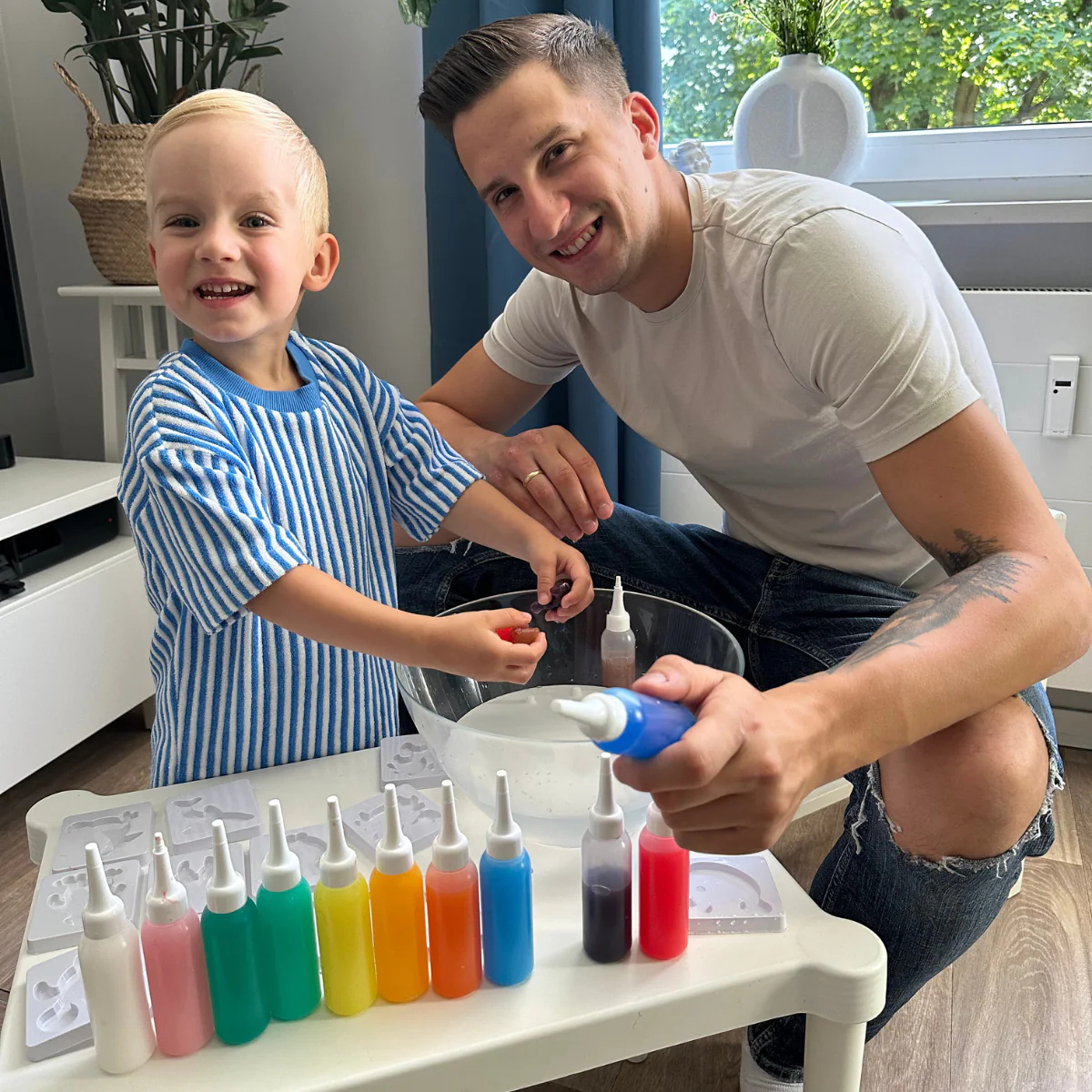 Magici folletti d’acqua con GLITTER | Mondo marino | 4, 8 e 12 colori | per bambini 3+