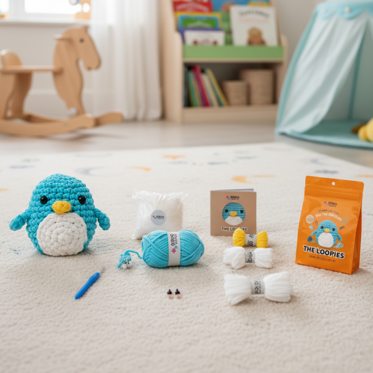 Splendido kit per il uncinetto per principianti | Pingvin Oli per piccoli e grandi creativi, per bambini dai 8+ anni