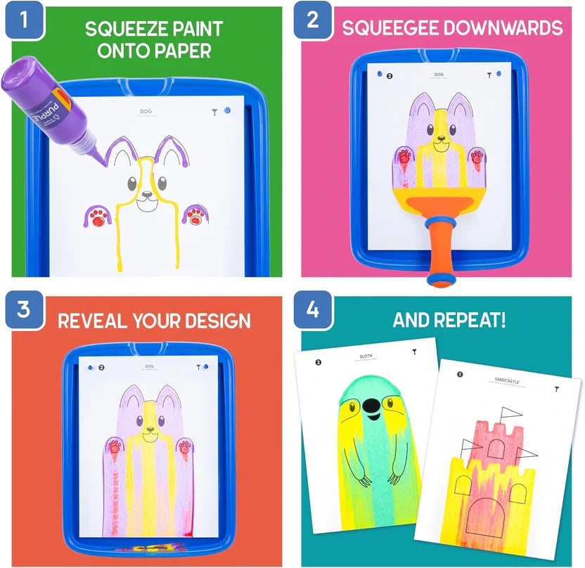 Squeegee Art – Crea opere arcobaleno con una semplice spatola, senza pennelli