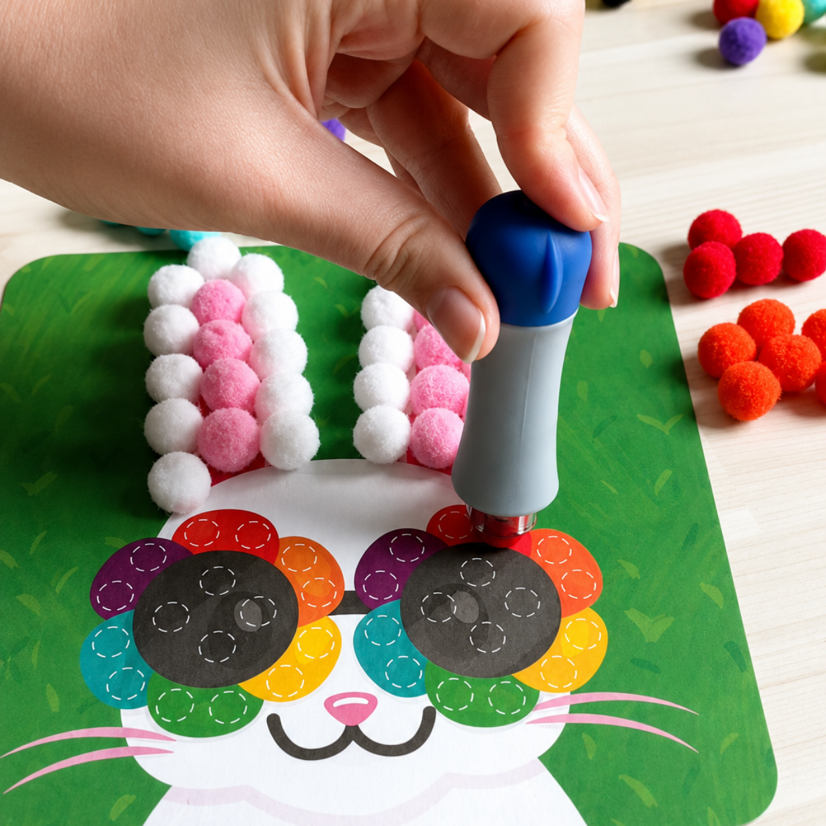 PACCHETTO CREATIVO SENSORIALE: Pom Pom Kit & Tufting Kit