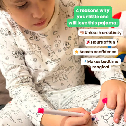 Pigiama Bambini a Due Pezzi "Colorami – Dinosauri" (4+ anni)