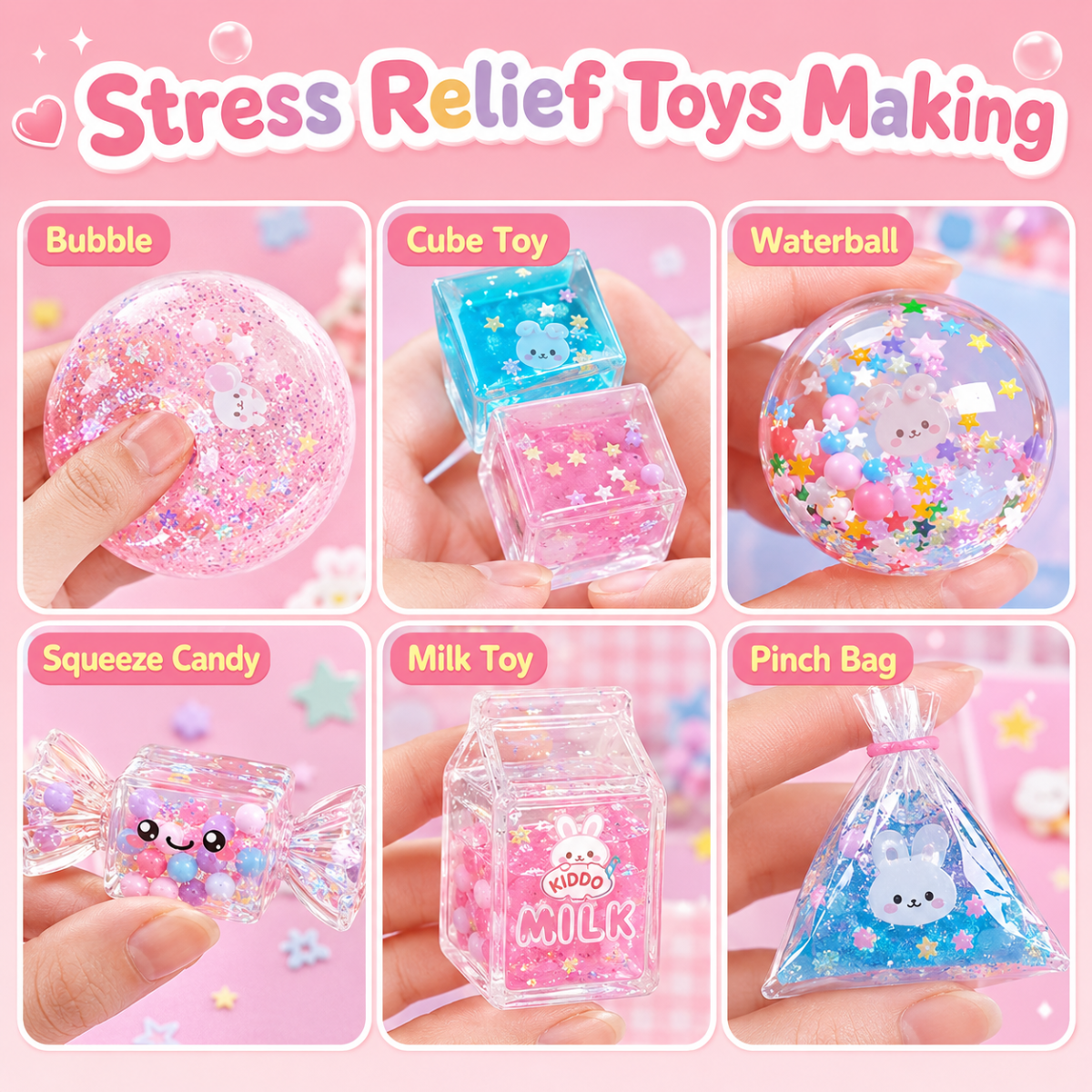 Kit DIY Bubble Squishies da 41 pezzi (4+ anni)