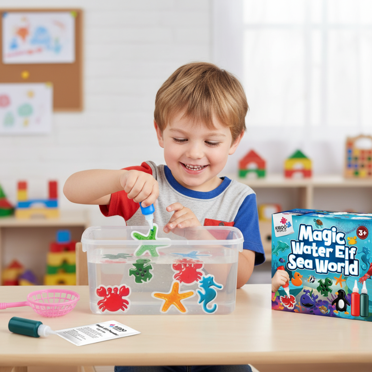 Folletto d’acqua magico – Mondo marino | 4, 8 o 12 colori, per bambini dai 2+ anni