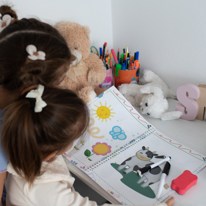 Curious Child 2 – Quaderno cancellabile per imparare a scrivere, riutilizzabile (64 pagine, 2-5 anni)