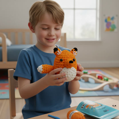 Splendido kit per uncinetto per principianti | Volpe Sofia per piccoli e grandi creativi, per bambini dai 8+ anni