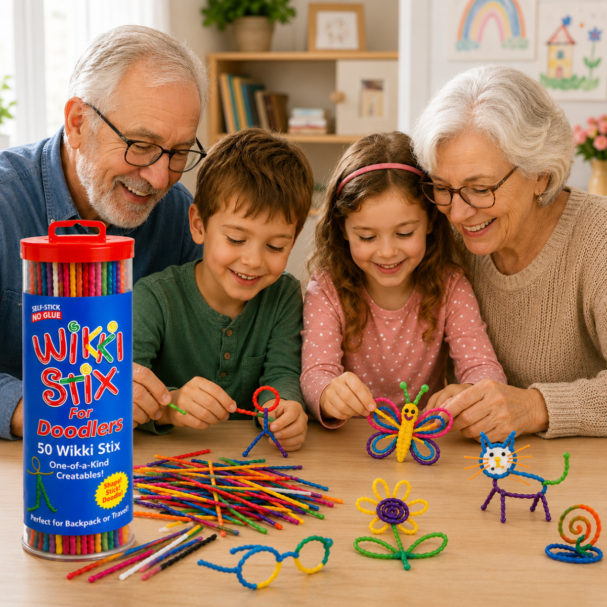 Wikki Stix Cordincette cerate magiche (set da 50 pezzi, 3+ anni)