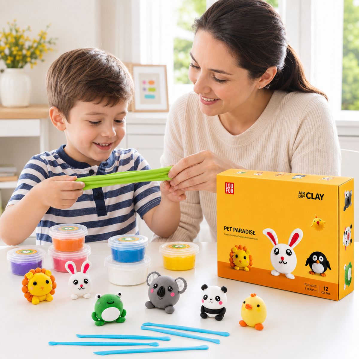 Set fai-da-te Squishy Clay da 64 pezzi (4+ anni)