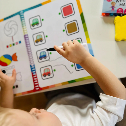 Curious Child Colours – Quaderno per imparare a scrivere, cancellabile e riutilizzabile (64 pagine, 2–5 anni)