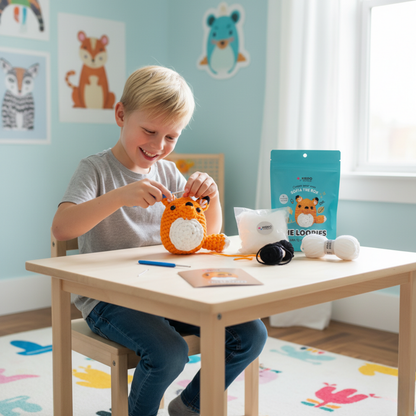 Splendido kit per uncinetto per principianti | Volpe Sofia per piccoli e grandi creativi, per bambini dai 8+ anni