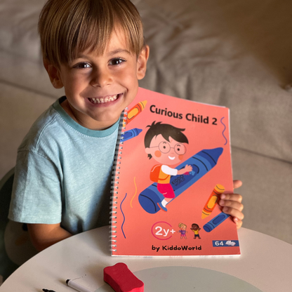 Curious Child 2 – Quaderno cancellabile per imparare a scrivere, riutilizzabile (64 pagine, 2-5 anni)