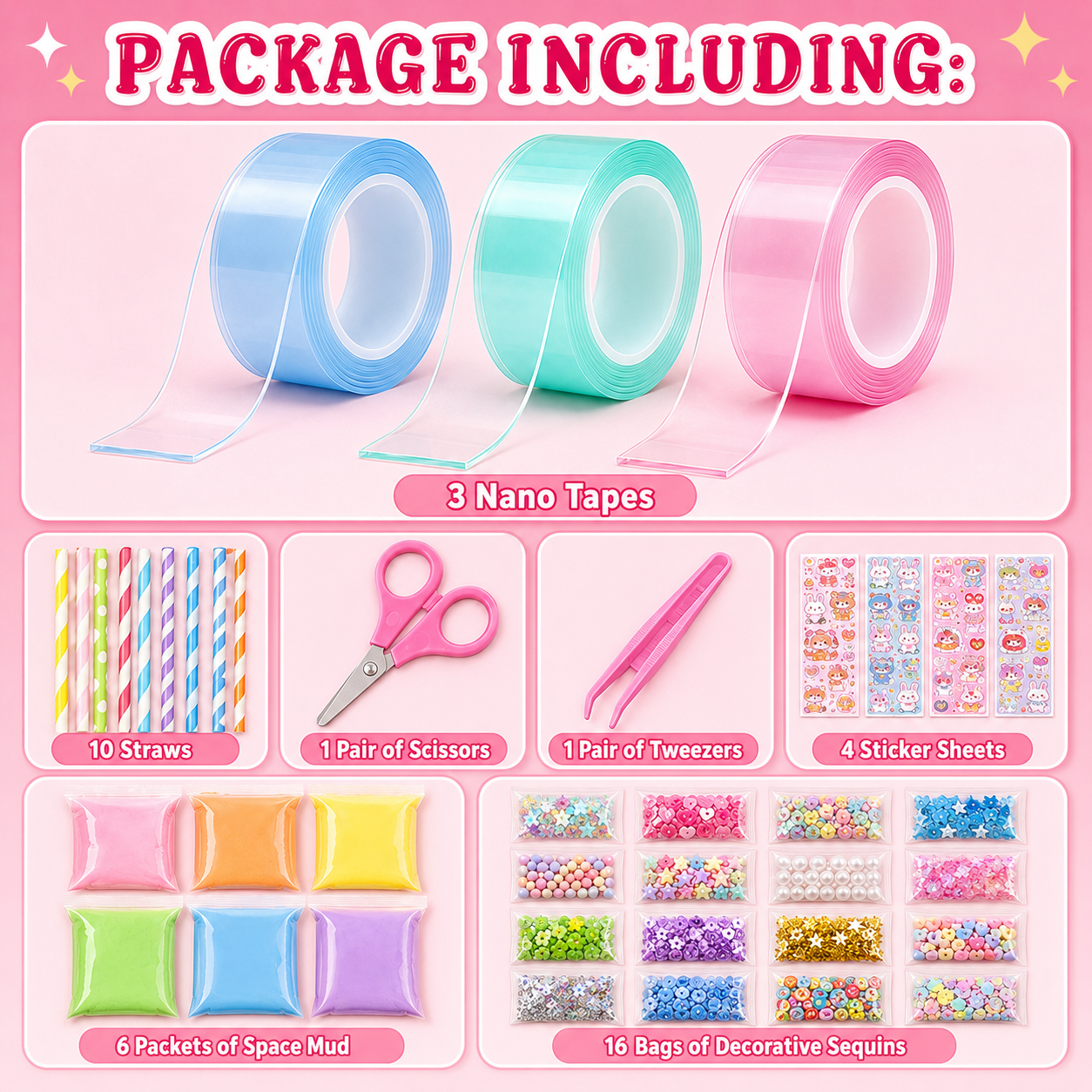 Kit DIY Bubble Squishies da 41 pezzi (4+ anni)