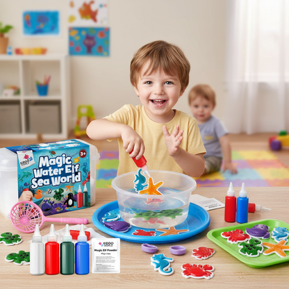 Folletto d’acqua magico – Mondo marino | 4, 8 o 12 colori, per bambini dai 2+ anni