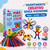 Wikki Stix Cordincette cerate magiche (set da 50 pezzi, 3+ anni)