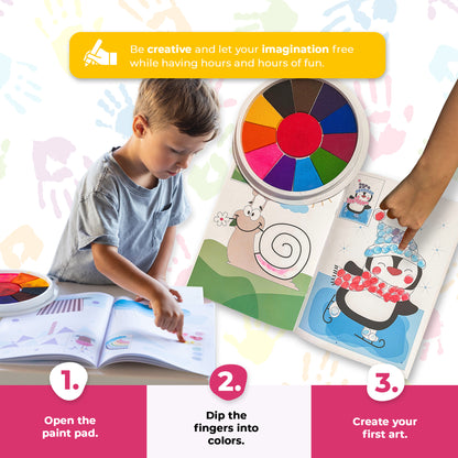 Libro da colorare con impronte First Steps (1+ anno)