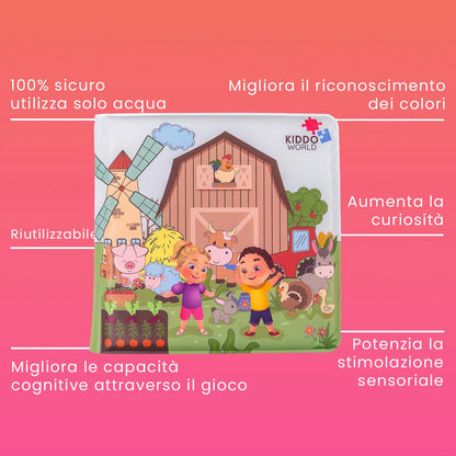 Libro da colorare ad acqua Farm (6+ mesi)