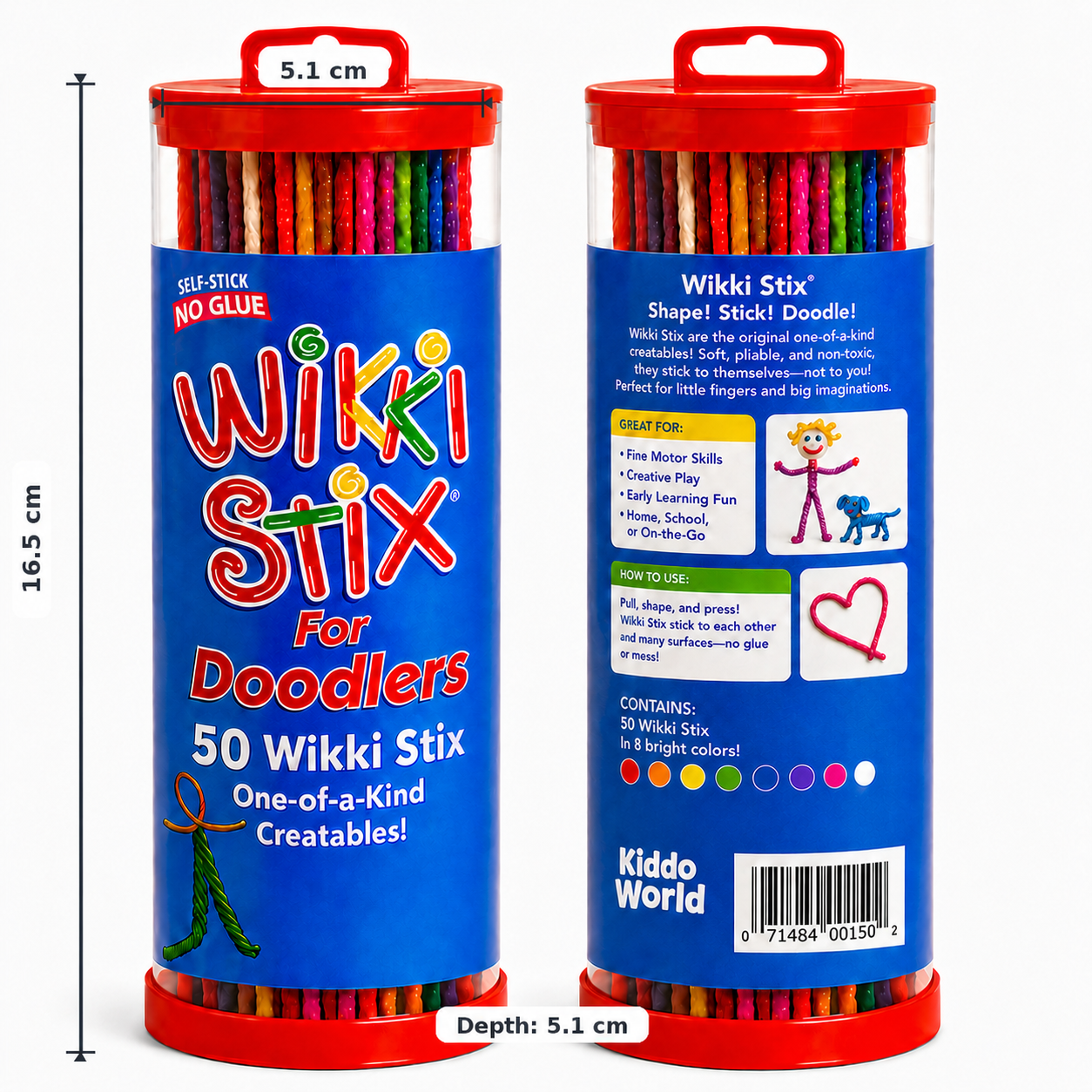 Wikki Stix Cordincette cerate magiche (set da 50 pezzi, 3+ anni)