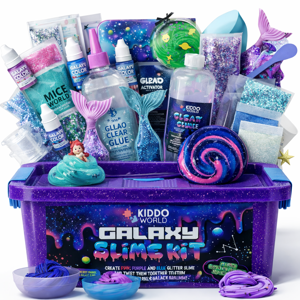 Galaxy Slime – Crea la tua galassia glitterata che brilla al buio! (4+ anni)