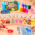 Magic Water Squishies – Set creativo per creare figure 3D | Fattoria | 3+ anni