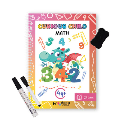 Libro di sercizi di matematica Curious Child (4+ anni)