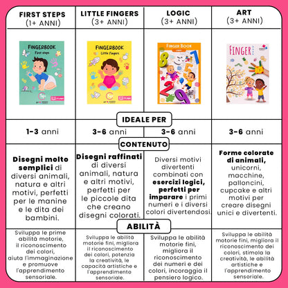 Libro da colorare con impronte Little Fingers (3+ anni)