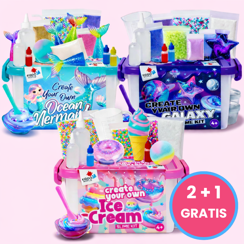 Pacchetto Slime 3 in 1 – Galaxy, Ice Cream e Mermaid Ocean Slime! (4+ anni)