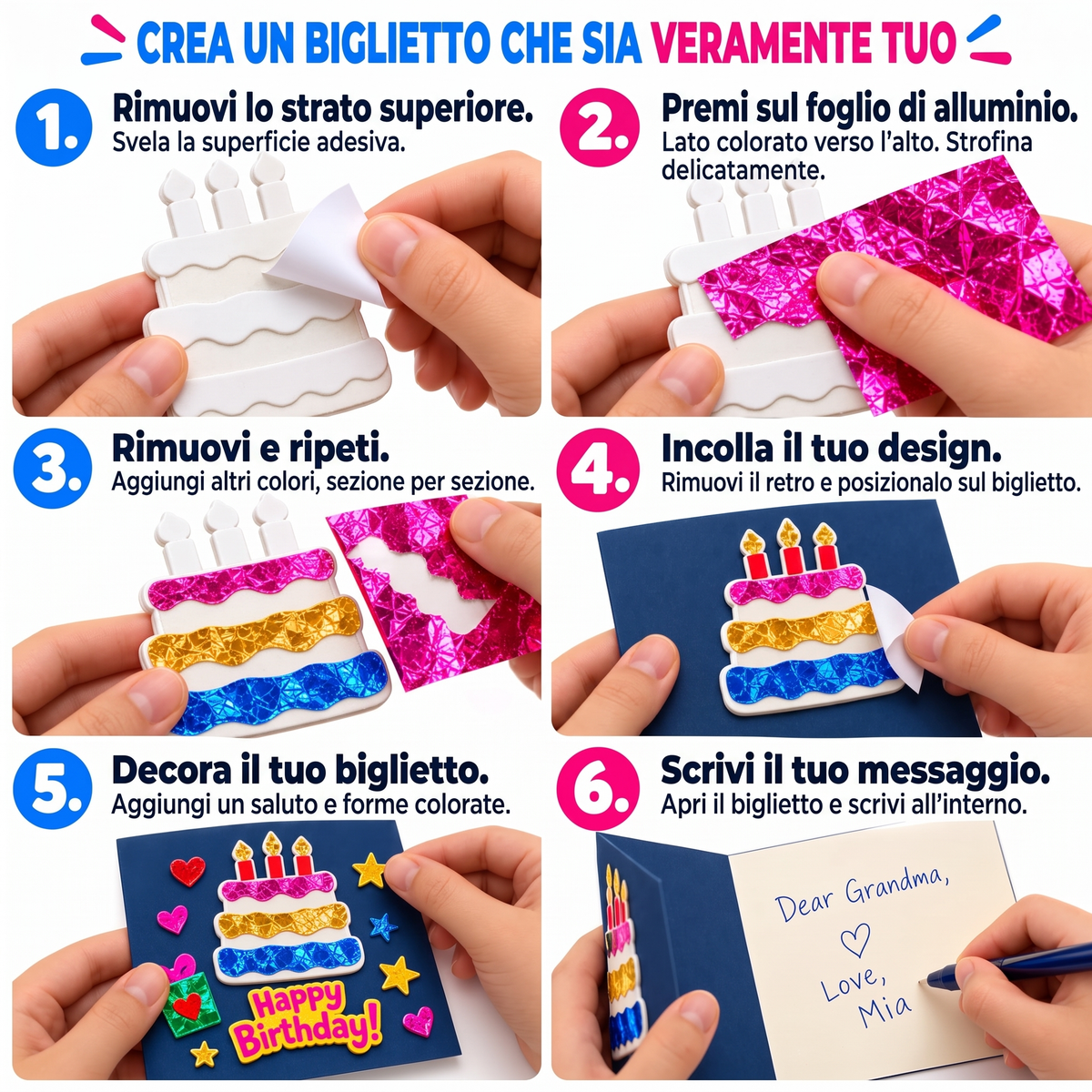 Foil Fun Biglietti di auguri – Kit creativo per realizzare brillanti biglietti di auguri natalizi (4+ anni)