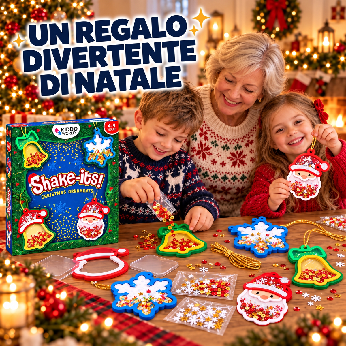 Shake-Its – Kit creativo per realizzare decorazioni festive (4+ anni)