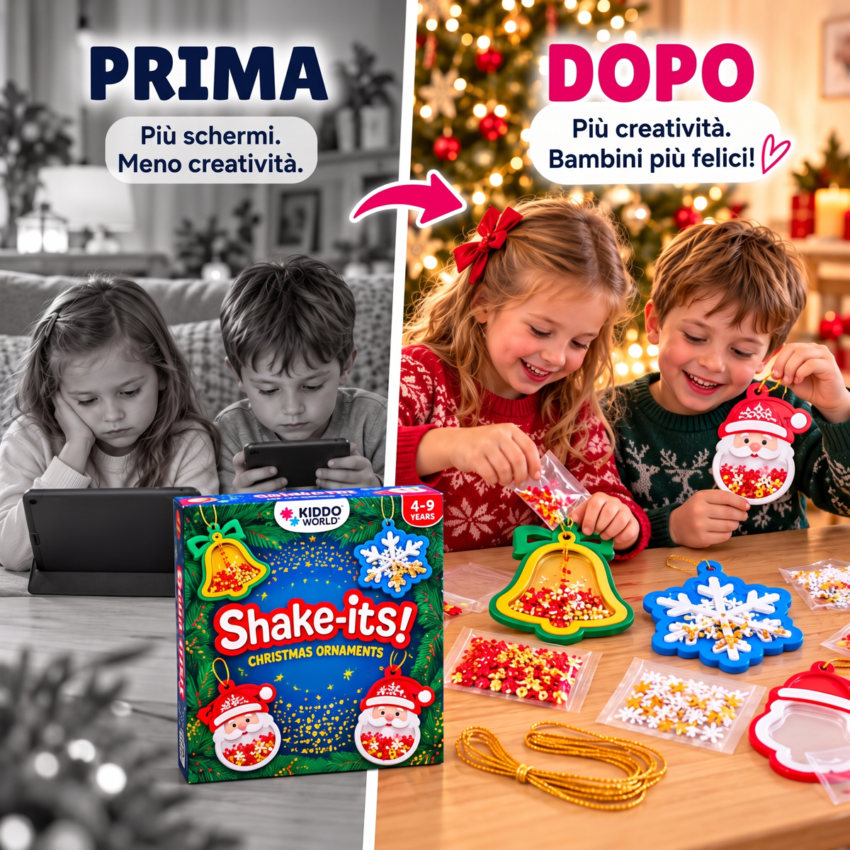 Shake-Its – Kit creativo per realizzare decorazioni festive (4+ anni)