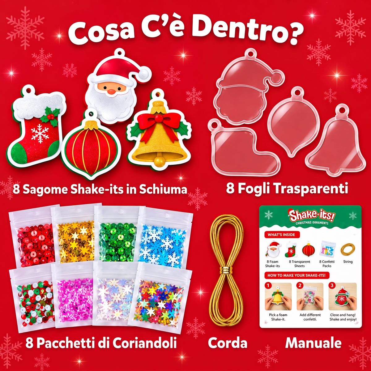 Shake-Its – Kit creativo per realizzare decorazioni festive (4+ anni)