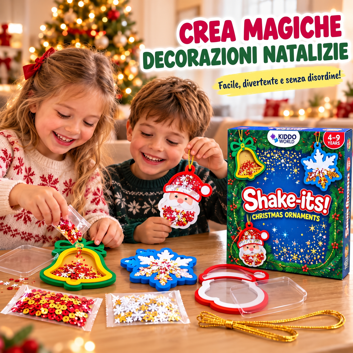 Shake-Its – Kit creativo per realizzare decorazioni festive (4+ anni)