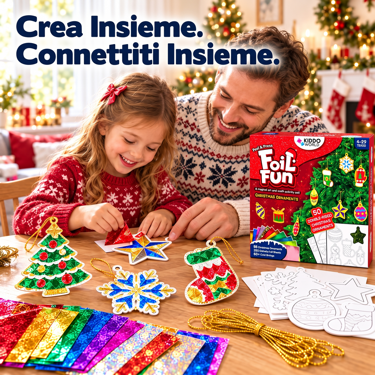 Decorazioni Magiche Brillanti per l’albero di Natale, le finestre o le pareti (4+ anni)