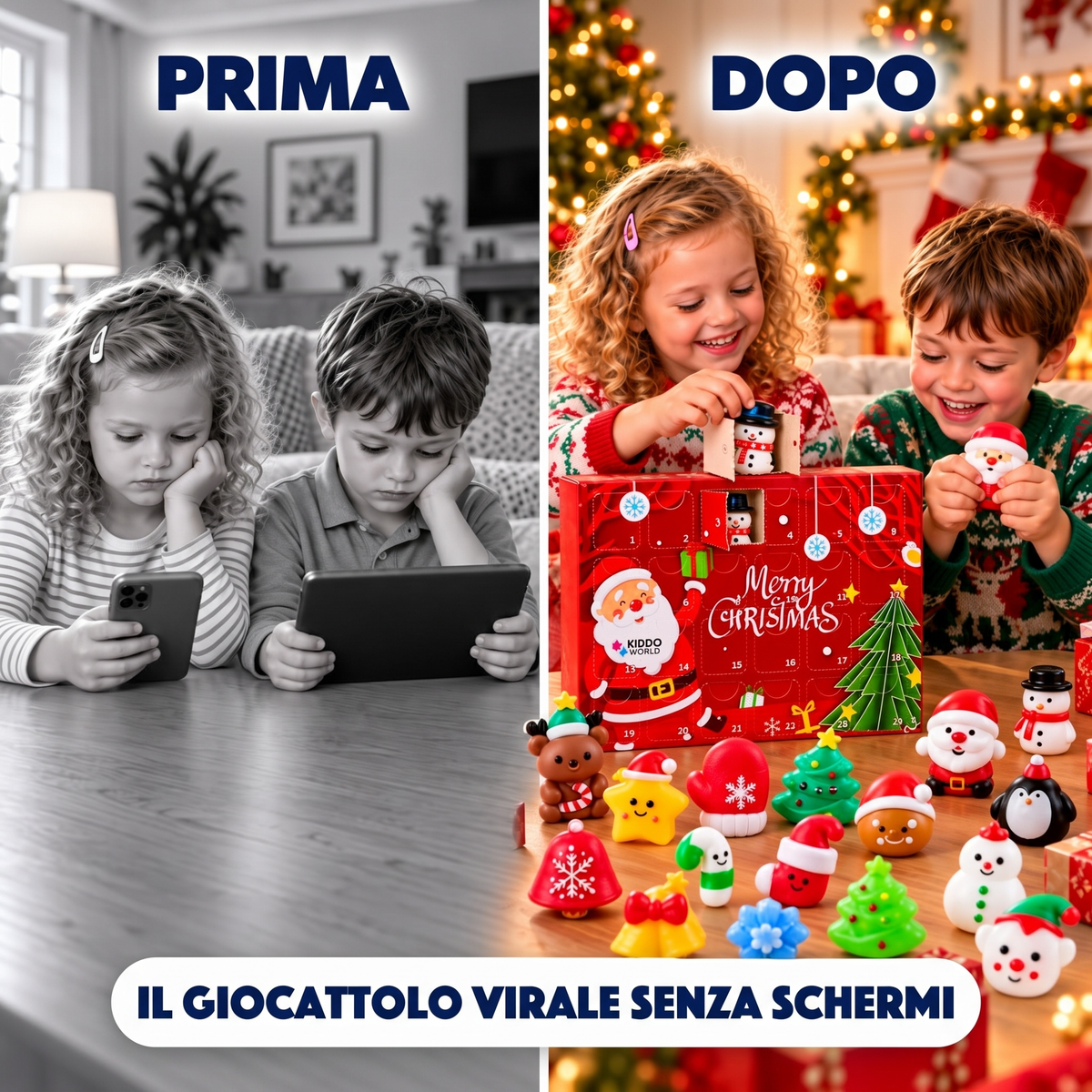 Calendario dell’Avvento Squishy di Natale – 24 sorprese Squishy (3+ anni)