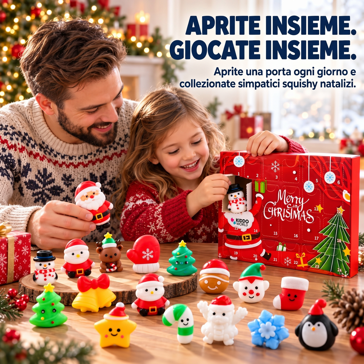 Calendario dell’Avvento Squishy di Natale – 24 sorprese Squishy (3+ anni)