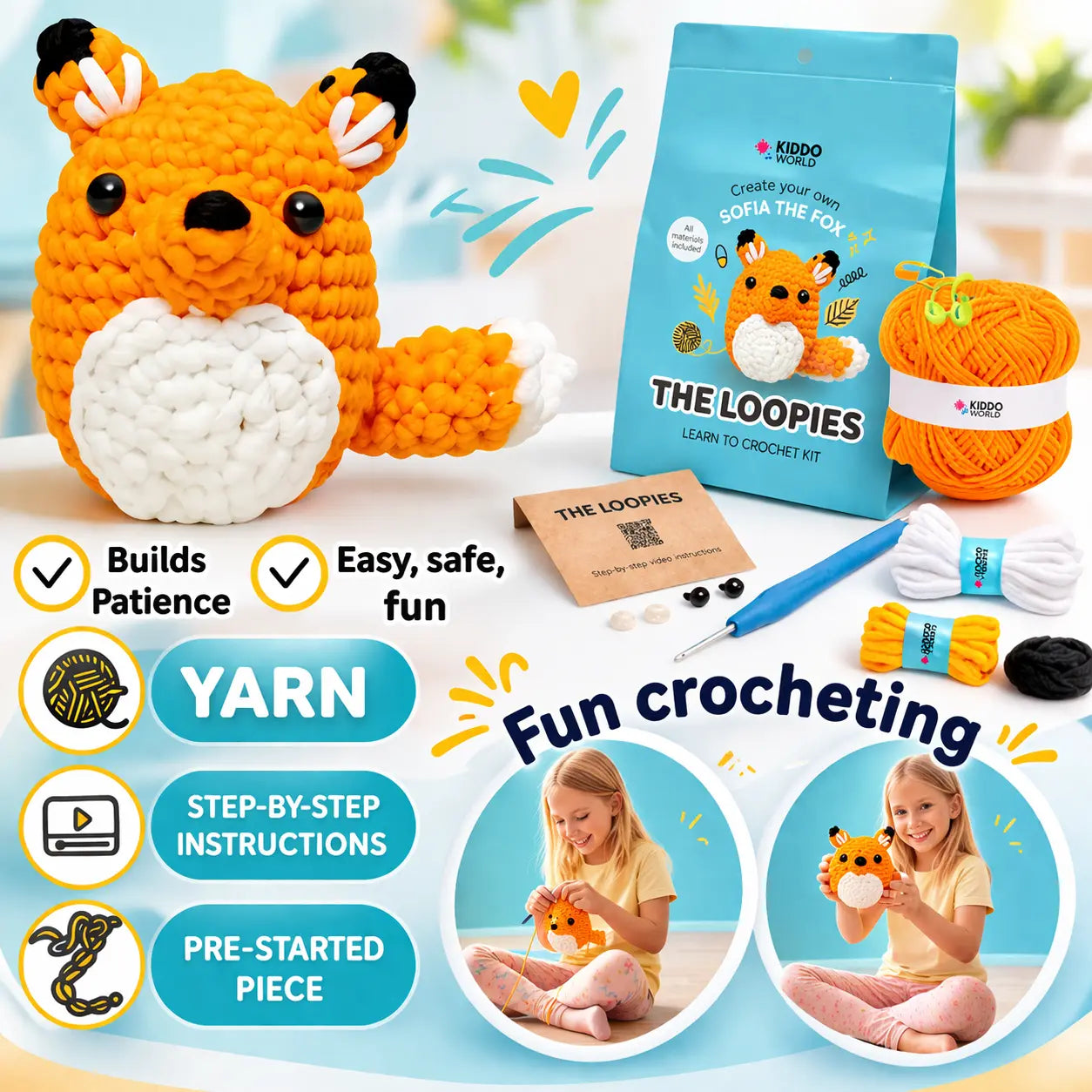 Sofia the Fox | Kit all’uncinetto per principianti